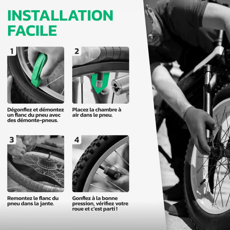 Guide d'installation de la chambre à air 20x4.0 Fatbike MoovMoov