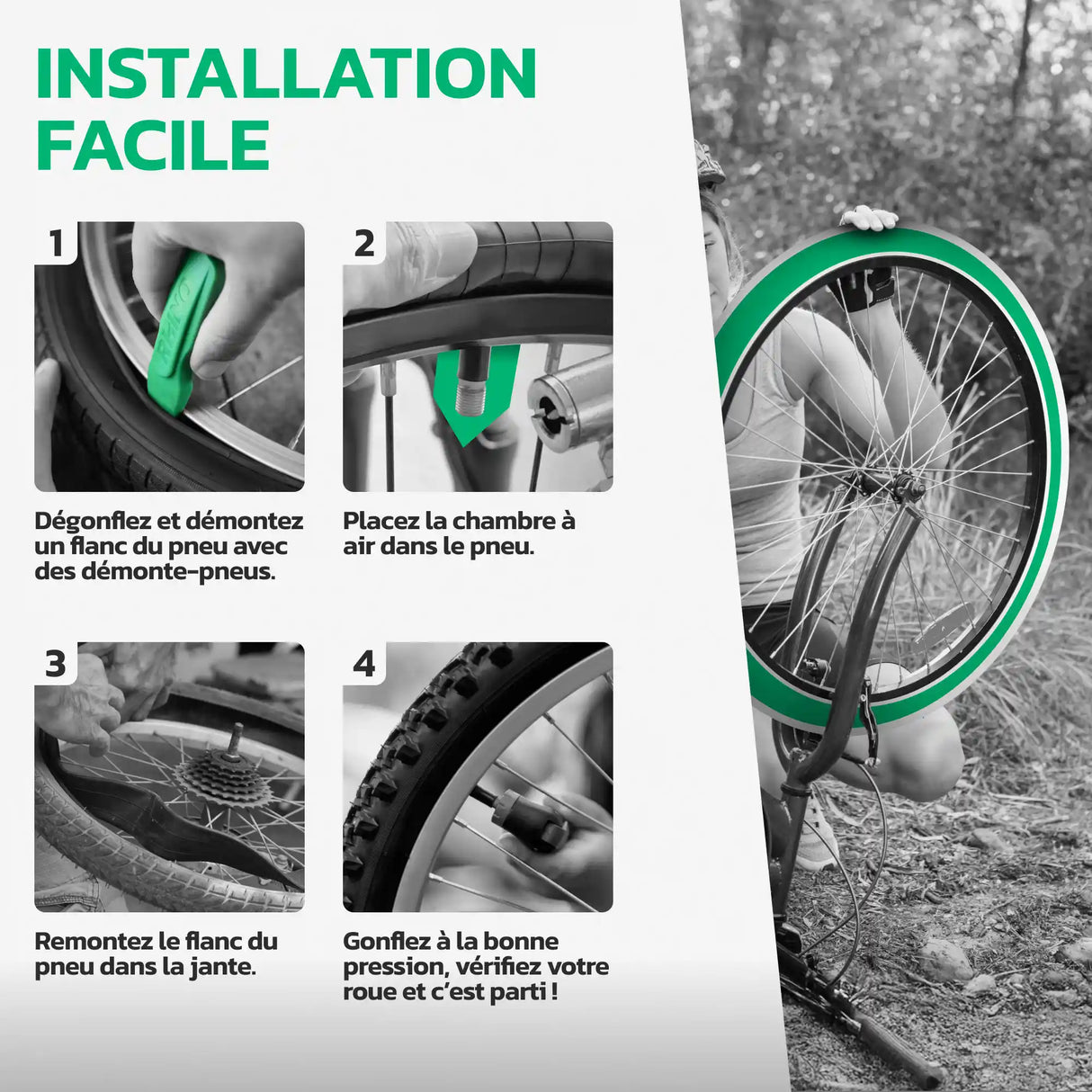 Guide d'installation de la chambre à air 26 pouces MoovMoov