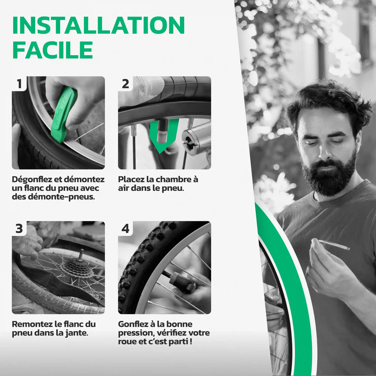 Guide d'installation de la chambre à air 29 pouces MoovMoov