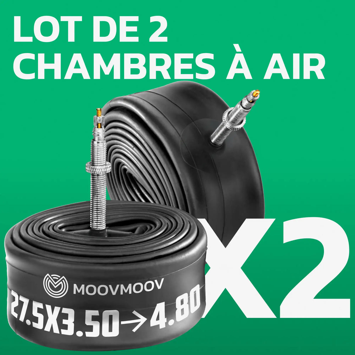 Lot de 2 chambres à air 27,5 pouces MoovMoov