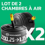 Lot de 2 chambres à air 22 pouces MoovMoov