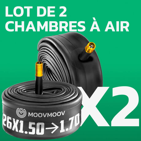 Lot de 2 chambres à air 26 pouces MoovMoov