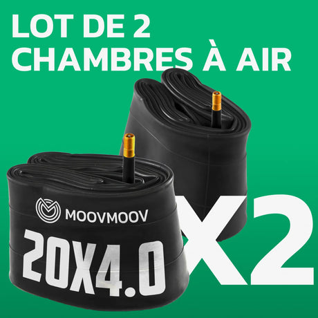 Lot de 2 chambres à air 20x4.0 Fatbike MoovMoov