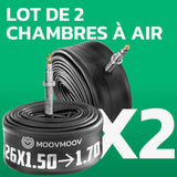 Lot de 2 chambres à air 26 pouces MoovMoov