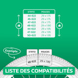Tableau de correspondance ETRTO / pouces – chambre à air 29 pouces MoovMoov