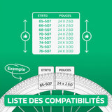 Tableau de compatibilité des tailles de pneus et ETRTO – chambre à air 24 pouces MoovMoov
