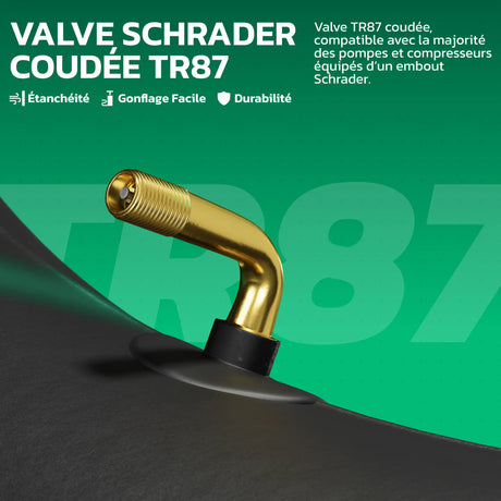 Valve Schrader coudée de Chambre à air 15x6.00-6 MoovMoov