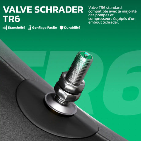 Valve TR6 Schrader de la chambre à air moto 21 pouces MoovMoov